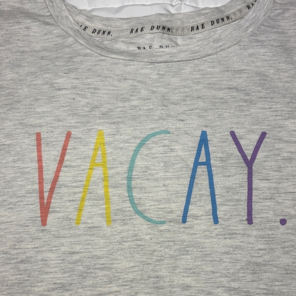 Rae Dunn Gray VACAY T-Shirt - Picture 2 of 7